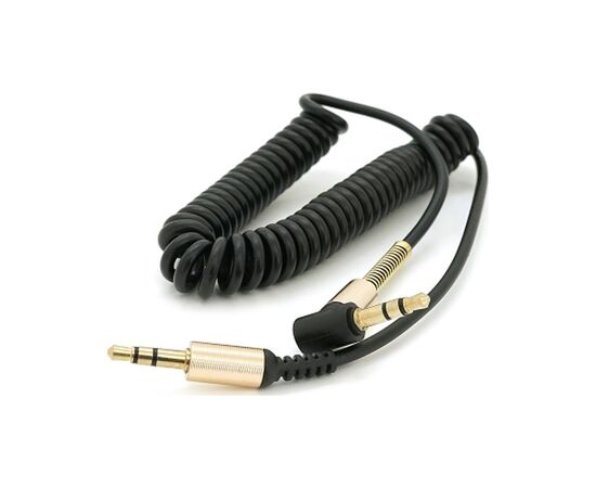 Кабель мультимедійний 3.5mm M to 3.5mm M 1.5m 90° corner black Voltronic (YT-AUXSGJ(M)/(M)-1.5-B)
