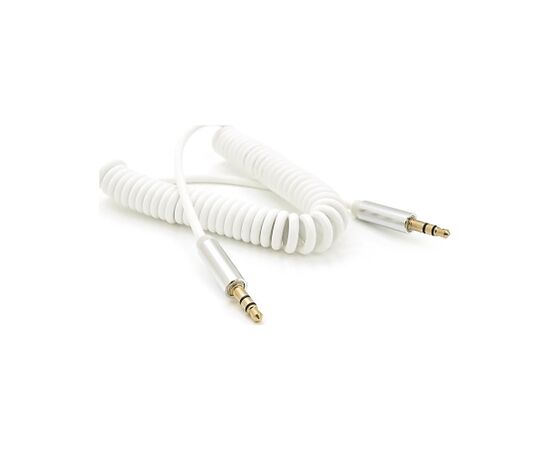 Кабель мультимедийный 3.5mm M to 3.5mm M 1.5m 90° corner white Voltronic (YT-AUXSGJ(M)/(M)-1.5-W), изображение 2