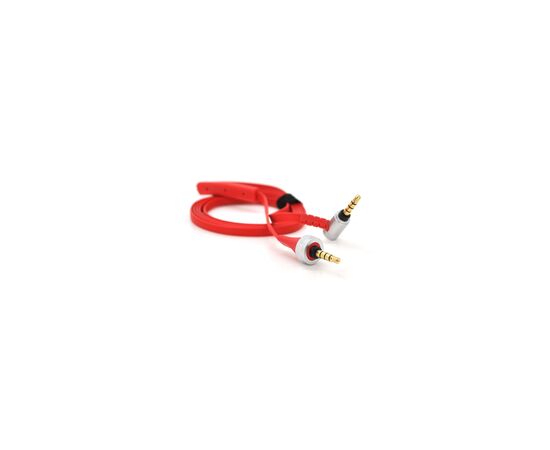 Кабель мультимедийный 3.5mm M to 3.5mm M 1.0m flat red Voltronic (YT-AUXSY(M)/(M)-1-R)