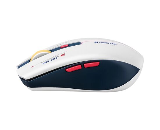 Мышка Defender Dila MM-282 Wireless White/Blue (52282), изображение 3 Мышка Defender Dila MM-282 Wireless White/Blue (52282), изображение 3
