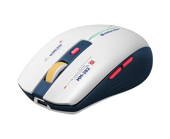 Мышка Defender Dila MM-282 Wireless White/Blue (52282), изображение 5 Мышка Defender Dila MM-282 Wireless White/Blue (52282), изображение 5