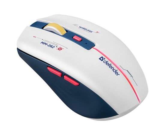 Мышка Defender Dila MM-282 Wireless White/Blue (52282), изображение 6 Мышка Defender Dila MM-282 Wireless White/Blue (52282), изображение 6