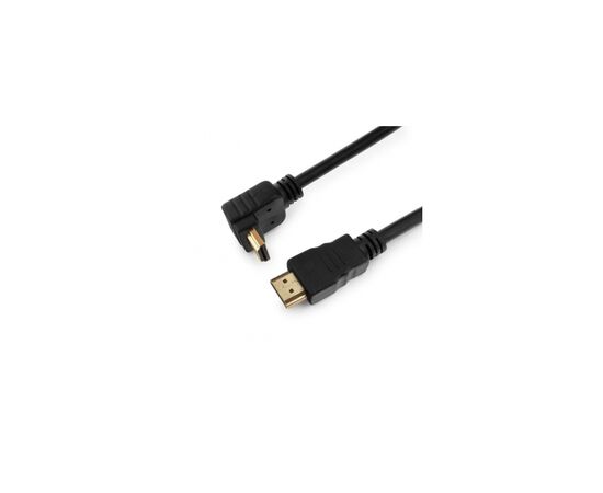 Кабель мультимедийный HDMI M to HDMI M 1.5m V1.4 90° corner black Merlion (YT-HDMI(M)/(M)HS-1.5m-90°), изображение 4