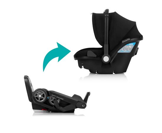 Автокресло Evenflo Shyft DualRide - Beaufort Black (від 1,4 кг до 16 кг) (032884203376), изображение 5 Автокресло Evenflo Shyft DualRide - Beaufort Black (від 1,4 кг до 16 кг) (032884203376), изображение 5