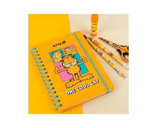 Блокнот Kite на спирали A5 Garfield , 80 листов, клетка (GF25-190), изображение 4 Блокнот Kite на спирали A5 Garfield , 80 листов, клетка (GF25-190), изображение 4