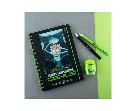 Блокнот Kite на спирали A5 Rick and Morty , 80 листов, клетка (RM24-190), изображение 4 Блокнот Kite на спирали A5 Rick and Morty , 80 листов, клетка (RM24-190), изображение 4