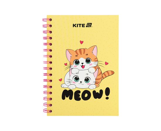 Блокнот Kite на спіралі A5 Cute 1, 80 аркушів, клітинка (K25-1911-1)