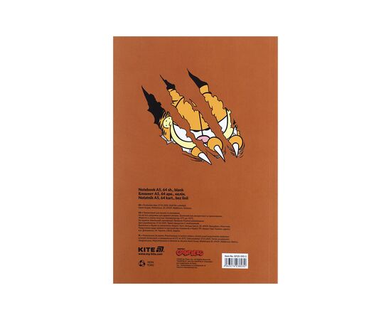 Блокнот Kite А5 Garfield 1 термобиндер, 64 листа, нелинованный (GF25-193-1), изображение 3