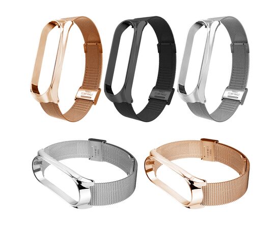 Ремешок для фитнес браслета BeCover Metal для Xiaomi Mi Smart Band 8 Rose Gold (709360), изображение 3