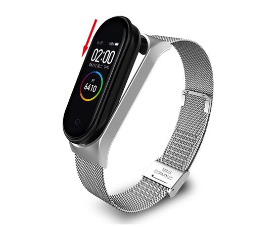 Ремешок для фитнес браслета BeCover Metal для Xiaomi Mi Smart Band 8 Silver (709358)