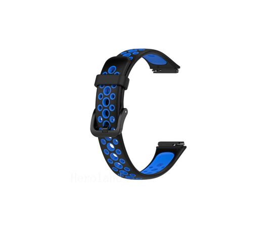Ремінець до фітнес браслета BeCover Vents Style для Huawei Band 7/Honor Band 7 Black-Blue (709437)