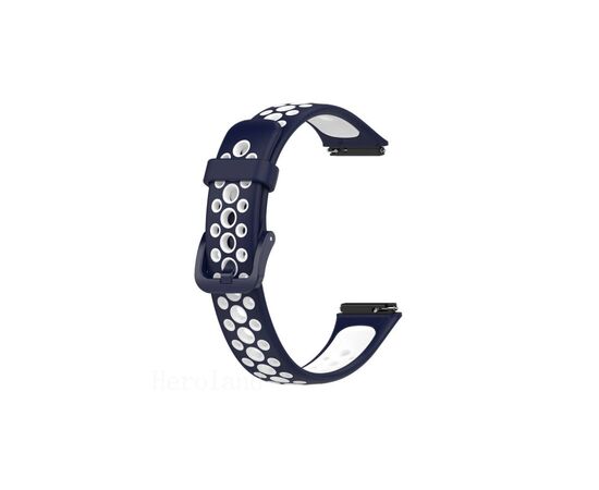 Ремешок для фитнес браслета BeCover Vents Style для Huawei Band 7/Honor Band 7 Blue-White (709442)