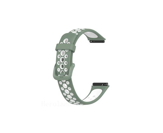 Ремешок для фитнес браслета BeCover Vents Style для Huawei Band 7/Honor Band 7 Green-White (709443)