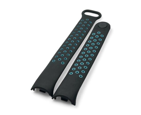 Ремешок для фитнес браслета BeCover Vents Style для Xiaomi Mi Smart Band 10 Black-Blue (713627), изображение 5