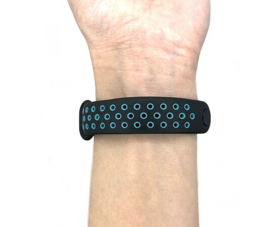 Ремешок для фитнес браслета BeCover Vents Style для Xiaomi Mi Smart Band 10 Black-Blue (713627), изображение 9
