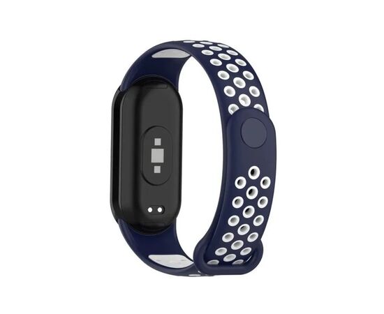 Ремінець до фітнес браслета BeCover Vents Style для Xiaomi Mi Smart Band 10 Blue-White (713632), зображення 3 Ремінець до фітнес браслета BeCover Vents Style для Xiaomi Mi Smart Band 10 Blue-White (713632), зображення 3