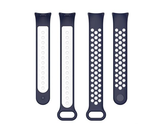 Ремінець до фітнес браслета BeCover Vents Style для Xiaomi Mi Smart Band 10 Blue-White (713632), зображення 6 Ремінець до фітнес браслета BeCover Vents Style для Xiaomi Mi Smart Band 10 Blue-White (713632), зображення 6