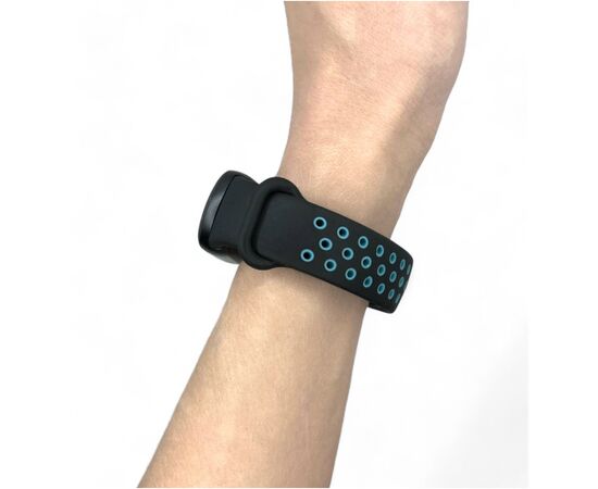 Ремешок для фитнес браслета BeCover Vents Style для Xiaomi Mi Smart Band 9 Black-Blue (711982), изображение 8