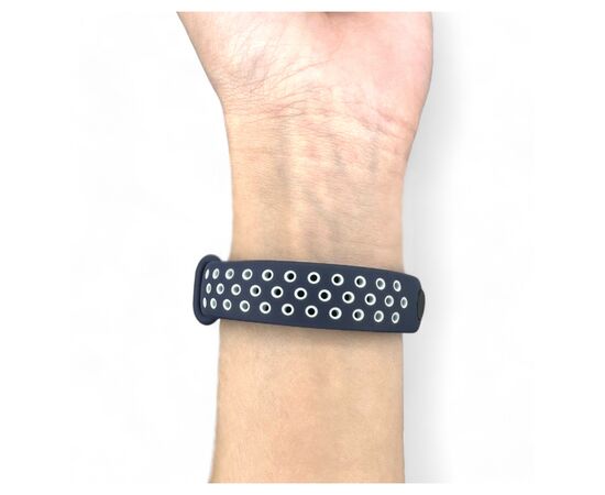 Ремешок для фитнес браслета BeCover Vents Style для Xiaomi Mi Smart Band 9 Blue-White (711987), изображение 7