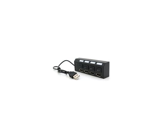 Концентратор Voltronic USB 2.0 to 4xUSB with switches black (YT-HWS4HS-B)