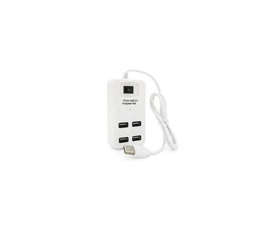 Концентратор Voltronic USB 2.0 to 4xUSB with power switch white (YT-HWS4-W), изображение 2 Концентратор Voltronic USB 2.0 to 4xUSB with power switch white (YT-HWS4-W), изображение 2
