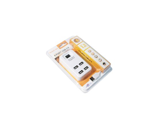 Концентратор Voltronic USB 2.0 to 4xUSB with power switch white (YT-HWS4-W)
