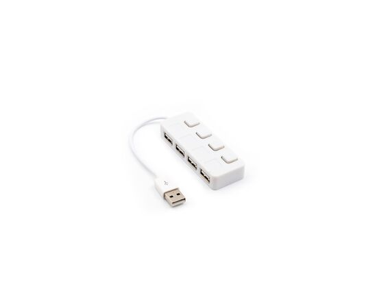 Концентратор Voltronic USB 2.0 to 4xUSB with LED buttons white (YT-H4L-W)