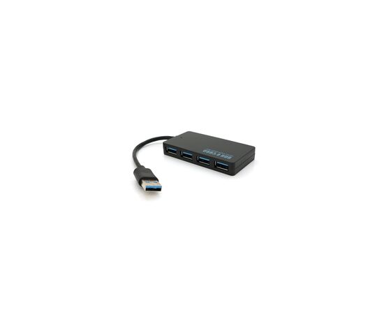 Концентратор Voltronic USB 3.0 to 4xUSB 0.14m flat black (YT-3HF4/2TB)