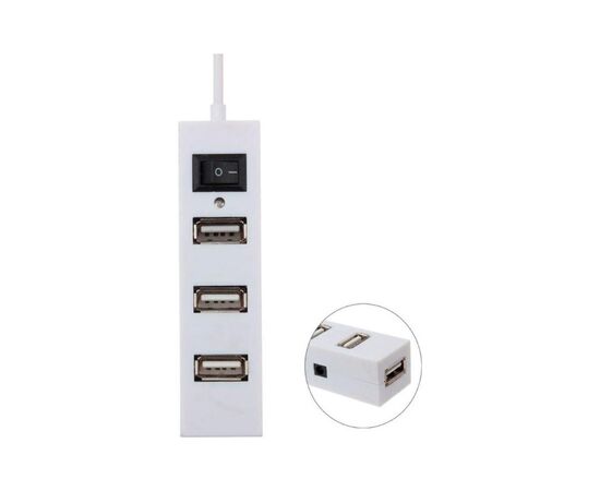 Концентратор Voltronic USB 3.0 to 4xUSB white (YT-HUB4-W), изображение 2 Концентратор Voltronic USB 3.0 to 4xUSB white (YT-HUB4-W), изображение 2