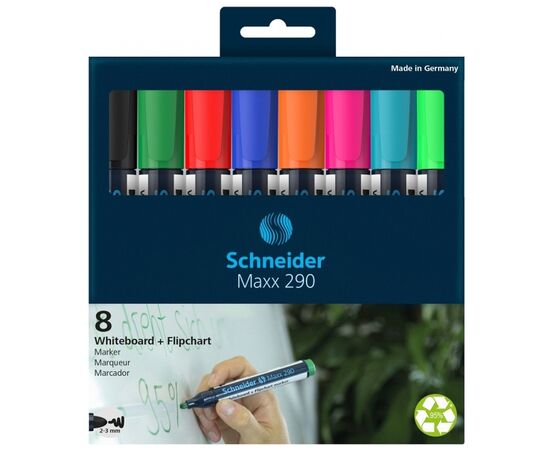 Набір маркерів Schneider 8 маркерів для дошок та фліпчартів MAXX 290 в блістері (S129098)