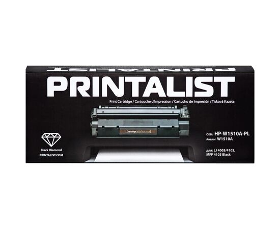 Тонер-картридж Printalist HP LJ 4003/4103, MFP 4103 Black / W1510A Black (HP-W1510A-PL)