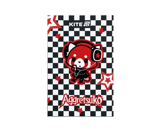 Блокнот Kite А6 Aggretsuko, твердая обложка, 80 листов, клетка (AR25-199)