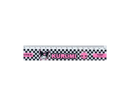 Линейка Kite Kuromi, 15 см (HK24-090-1)