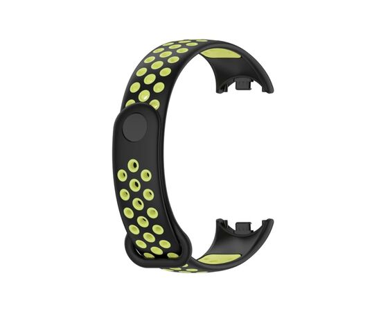 Ремешок для фитнес браслета BeCover Vents Style для Xiaomi Mi Smart Band 10 Black-Green (713629), изображение 3 Ремешок для фитнес браслета BeCover Vents Style для Xiaomi Mi Smart Band 10 Black-Green (713629), изображение 3