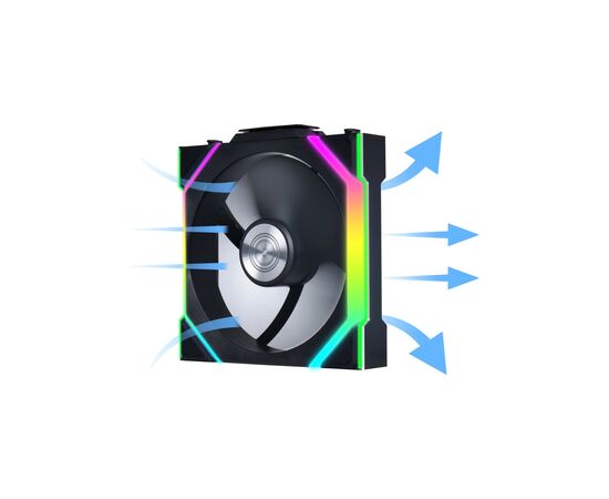 Кулер до корпусу Lian Li Uni Fan SL WIRELESS 120-3, Black (G99.12SL1W3B.00), зображення 9 Кулер до корпусу Lian Li Uni Fan SL WIRELESS 120-3, Black (G99.12SL1W3B.00), зображення 9