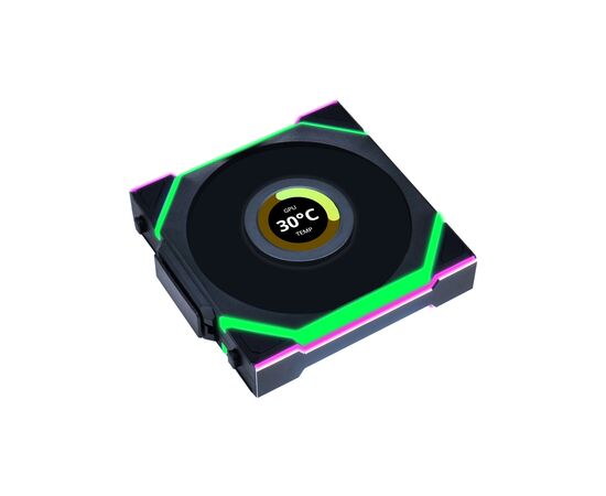 Кулер до корпусу Lian Li Uni Fan SL WIRELESS LCD Reverse, 120-1 (G99.12RSLLCD1W1B.00), зображення 2 Кулер до корпусу Lian Li Uni Fan SL WIRELESS LCD Reverse, 120-1 (G99.12RSLLCD1W1B.00), зображення 2