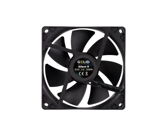Кулер для корпуса Gelid Solutions Silent 9 Black 90 mm (FN-PX09-16), изображение 3 Кулер для корпуса Gelid Solutions Silent 9 Black 90 mm (FN-PX09-16), изображение 3