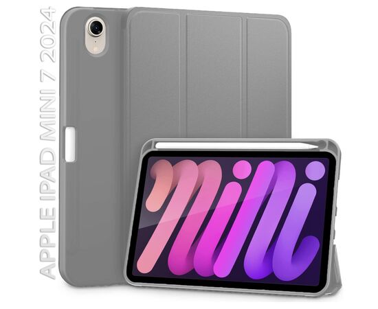 Чехол для планшета BeCover Direct Charge Pen with Apple Pencil Holder iPad Mini 7 2024 Gray (712461)