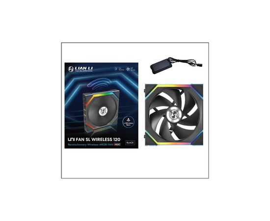 Кулер до корпусу Lian Li Uni Fan SL WIRELESS 120-1, Black (G99.12SL1W1B.00), зображення 6 Кулер до корпусу Lian Li Uni Fan SL WIRELESS 120-1, Black (G99.12SL1W1B.00), зображення 6
