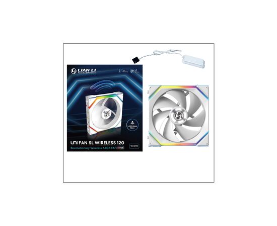 Кулер до корпусу Lian Li Uni Fan SL WIRELESS 120-1, White (G99.12SL1W1W.00), зображення 6 Кулер до корпусу Lian Li Uni Fan SL WIRELESS 120-1, White (G99.12SL1W1W.00), зображення 6