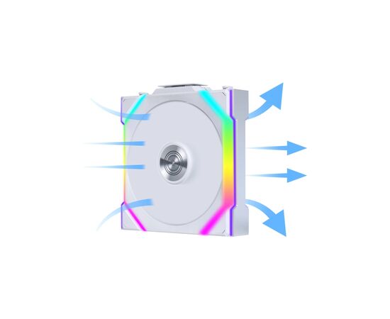 Кулер до корпусу Lian Li Uni Fan SL WIRELESS 120-1, White (G99.12SL1W1W.00), зображення 7 Кулер до корпусу Lian Li Uni Fan SL WIRELESS 120-1, White (G99.12SL1W1W.00), зображення 7