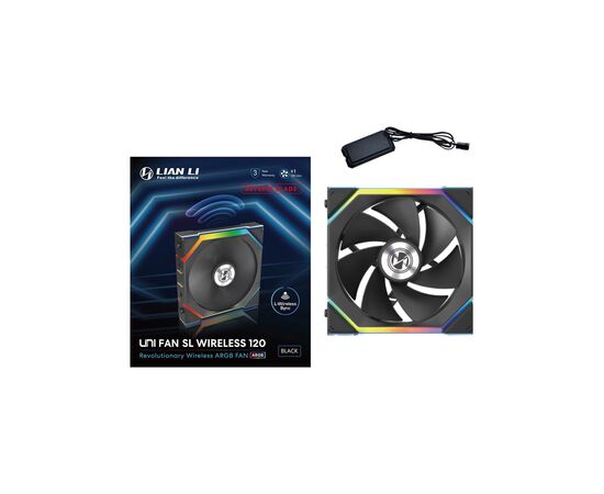 Кулер до корпусу Lian Li Uni Fan SL WIRELESS Reverse, 120-1, B (G99.12RSL1W1B.00), зображення 7 Кулер до корпусу Lian Li Uni Fan SL WIRELESS Reverse, 120-1, B (G99.12RSL1W1B.00), зображення 7