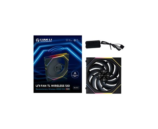 Кулер до корпусу Lian Li Uni Fan TL WIRELESS 120-1, Black (G99.12TL1W1B.00), зображення 7 Кулер до корпусу Lian Li Uni Fan TL WIRELESS 120-1, Black (G99.12TL1W1B.00), зображення 7