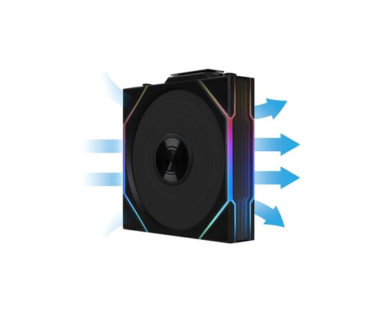 Кулер до корпусу Lian Li Uni Fan TL WIRELESS 120-1, Black (G99.12TL1W1B.00), зображення 8 Кулер до корпусу Lian Li Uni Fan TL WIRELESS 120-1, Black (G99.12TL1W1B.00), зображення 8