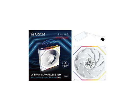 Кулер до корпусу Lian Li Uni Fan TL WIRELESS Reverse, 120-1, Wh (G99.12RTL1W1W.00), зображення 7 Кулер до корпусу Lian Li Uni Fan TL WIRELESS Reverse, 120-1, Wh (G99.12RTL1W1W.00), зображення 7