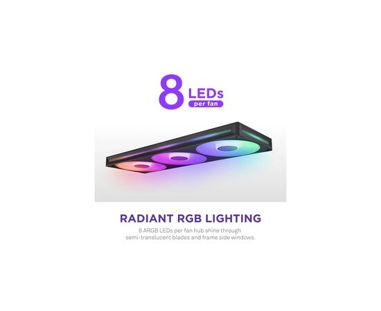 Кулер для корпуса NZXT F420 RGB Core Fan (Single Frame) - Black (RF-U42HF-B1), изображение 5