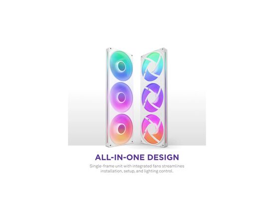 Кулер для корпуса NZXT F420 RGB Core Fan (Single Frame) - White (RF-U42HF-W1), изображение 2