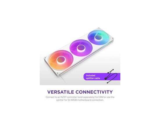 Кулер для корпуса NZXT F420 RGB Core Fan (Single Frame) - White (RF-U42HF-W1), изображение 3