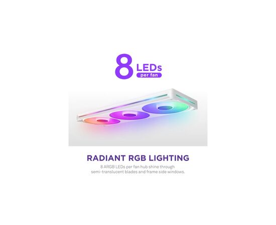 Кулер для корпуса NZXT F420 RGB Core Fan (Single Frame) - White (RF-U42HF-W1), изображение 5