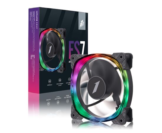 Кулер для корпуса 1stPlayer FS7 Black (FS7-BK-1IN1), изображение 8 Кулер для корпуса 1stPlayer FS7 Black (FS7-BK-1IN1), изображение 8